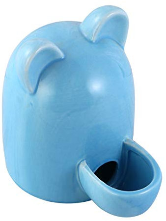 POPETPOP Bunny Water Bottle Hamster Water Feeder Ceramic Automatic Drinking Bottle Small Animals Food and Water Dispenser for Bunny Bird Guinea Pig Hedgehog Chinchilla Ferret Ceramic Water