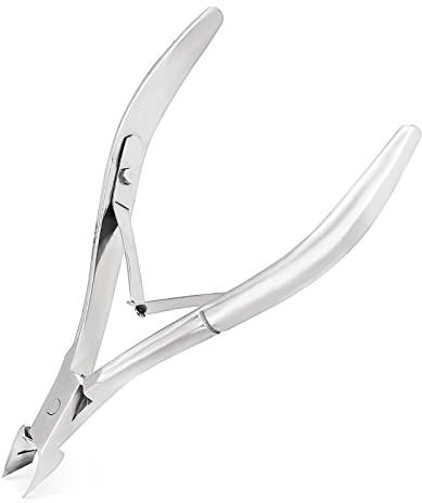 Nagelbandsklippare nagelbandsklippare, professionell rostfritt stål nagelbandsklippare nagelbandsklippare nagelbandsborttagare, pedikyrmanikyrverktyg för fingrar och tånaglar (silver)