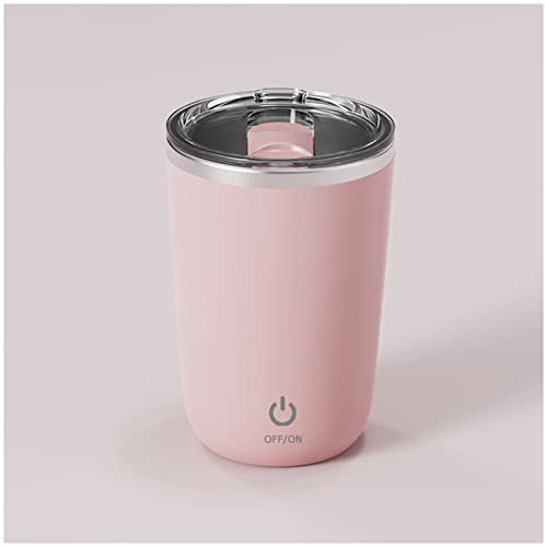 Taza Auto Agitable, Eléctrico Mezclando Taza Taza Automezcladora Recargable Taza Autoagitadora Auto Magnetic Mug Giratorio Hogar Oficina Viaje Automagnetic Mug Apropiado por Café/Leche/Cacao (C-Rosa)