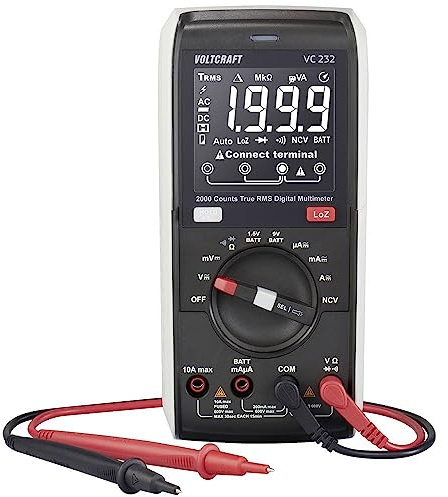 VOLTCRAFT VC232 Hand-Multimeter kalibriert (ISO) digital True RMS LoZ CAT III 600 V Anzeige (Counts): 2000