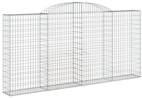 Panier de gabions arqué 300x30x140 160 cm Fer galvanisé