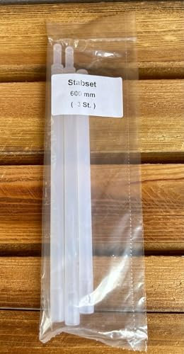 Nesbel - Spüren Sie die Reinheit? Raffrollo Beschwerungsstab Set Kunststoff Zubehör Ersatzteil transparent, Stabset Raffrollo:600 mm (3 Stangen)