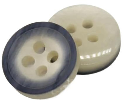 9/10/11/13mm weiße Hemdknöpfe aus Kunstharz, Bastelknöpfe, Blau Beige, 9mm 30pcs