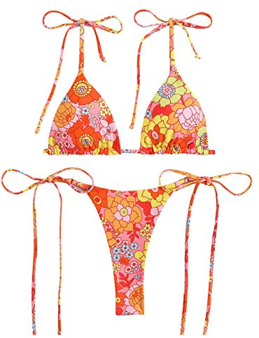 WILLBEST meerjungfrauenflosse mädchen Bikini Frauen Push up Bikini mit schnürung roter Bikini BH Damen Badeanzug Frauen 40 high Waist Bikini Push up Badeanzug für mollige Tankini Badehosen Frauen k