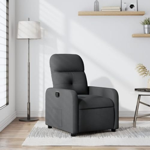 ZEYUAN Relaxfåtölj mörkgrå tyg, TV-fåtölj, biosfåtölj, läsfåtölj, TV-fåtölj, öronfåtölj, armstol, fåtölj, fåtölj, vardagsrum – 374198