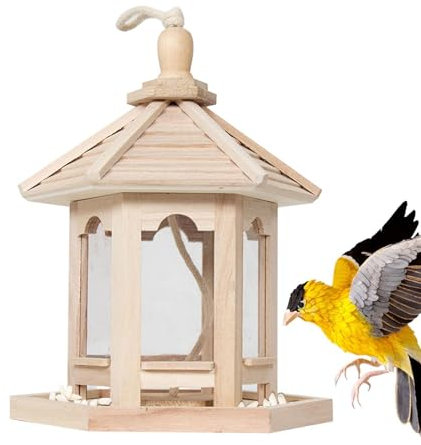 Bvizyelck Vogelfutterhaus Zum Aufhängen Wetterfest Vogelhaus Vogelhäuschen Für Vogelfutter Reißfest Futterhaus Für Vögel Vogelvilla Zum Hängen An Wand Oder Baum Vogelfutterstation Mit Futtertablet