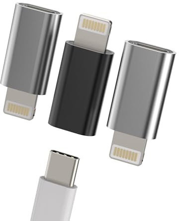 USB C Female auf Lightning Stecker Adapter(3 Stück)für Apple MFI Certified Ladekabel für iPhone 14 13 12 Type-c Klinke Kabel Buchse PD Charger für iPad Devices Jack Data Übertragung Zubehör Converter