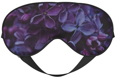 Masque de sommeil pour homme et femme – Masque de voyage doux lilas pour masque de sommeil occultant, boucle réglable pour homme et femme, bandeau amusant pour jeux de fête