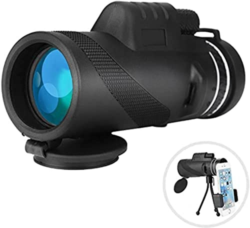 40x60 hochauflösendes Monokular-Teleskop, mit Smartphone-Halterung und Mini-Stativ, 8-facher Zoom, manuelle Fokussierung, große Sicht, für die Vogelbeobachtung in der Wildnis, Wandern, Camping