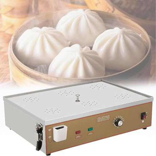 FJYAWEN Cuiseur Vapeur électrique, Machine à Petits Pains électriques à Deux/Quatre/Six Trous, Chauffage par Tube en U, Température De 30 à 110 ℃, Alarme D'ébullition à Sec,C