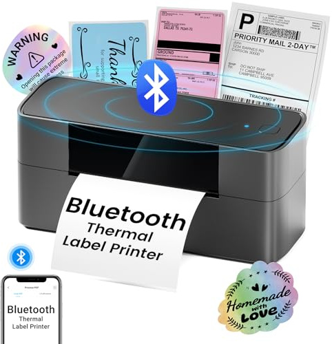 Phomemo Bluetooth DHL Etikettendrucker 4x6, 245BT DHL Labeldrucker 4x6, Versandetiketten Thermodrucker, Shipping Label Printer für UPS, Amazon, Ebay, Etsy, Shopify, Royal Mail, DHL, FedEx, etc