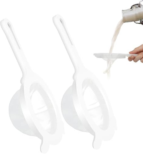 Oruola Lot de 2 passoires en maille de nylon, passoire à jus après le jus, passoire pour jus de fruits, lait, miel, tamis à mailles fines 300 et 450
