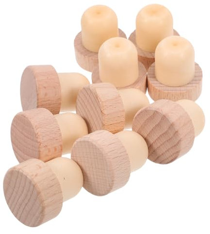 VINTORKY 20pcs Holz Wein Korken Glas Flasche Stopper Korken Für Wein Bier Für Wohnkultur