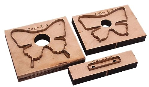 Yopeissn Handgefertigte DIY-Stanzform für Ledermesser mit Scharfer Lederschneide, Phoenix-Schwanz-Schmetterlingsmesserstanze, Keine Schnittschablone, Scharfes Lederwerkzeug mit Messerschneide