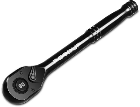 zozoa 1/2 Zoll Ratsche Umschaltknarre, 90 Zähne Ratschenschlüssel Knarre Mit Ergonomischer Griff und Schnellverschluss-Knopf