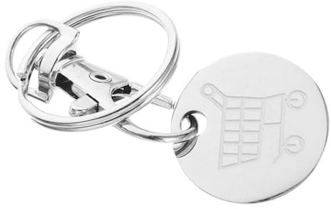 Artibetter Llavero Ficha De Carrito De Supermercado Llavero Metálico para Carrito De Compras Colgante Forma De Moneda para Retirar El Compra para Monedero