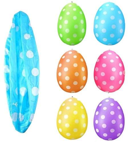Ostereier Zum Aufhängen Draussen, 6 pcs Ostereier Deko, Ostereier XXL Osterdeko Outdoor, 40cm Ostereier Deko, Osterdekoration, Für Familie Osterdeko Zum Aufhängen