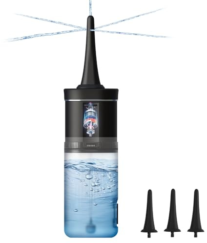 Roluck Analdusche für Analverkehr, Kompakte 280ml Flasche mit 3 Stufen, 5 Düsen 3 Austauschbaren Aufsätzen, Analdusche für Frau Vaginadusche