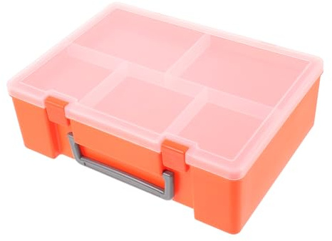 Tofficu Caja Organizadora de Plástico con Compartimentos Resistente y Práctica para Joyas y Herramientas Diseño Versátil para Almacenamiento Hogar y Taller con Bandeja