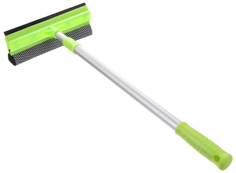 LOLIPPYY Limpiacristales Diseño Retráctil y Mango Largo de Aleación de Aluminio y Goma para Limpiar Ventanas y Parabrisas Alta Flexibilidad y Eficacia