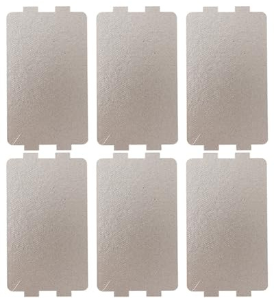 Láminas de Mica para Microondas 6 Piezas, Plata, Repuesto | Cubierta de Guía de Ondas, Corte Sencillo E Instalación Rápida, Accesorio para Reparación Doméstica