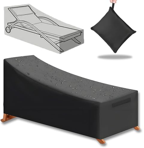 SKJJM Copertura per Lettino da Giardino, 210D Oxford Copertura Sdraio da Esterno Coprilettino Impermeabile, Impermeabile Antistrappo Copri Sdraio da Giardino, per Sedia a Sdraio, 210*75*40/80cm