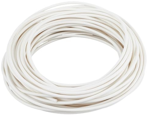 BENECREAT Tubo In PVC Da 20 m, Cordino di Plastica Bianco per Tappezzeria per Divano, Sedia, Runner Da Tavolo, Decorazione di Materassi e Tende, 4mm