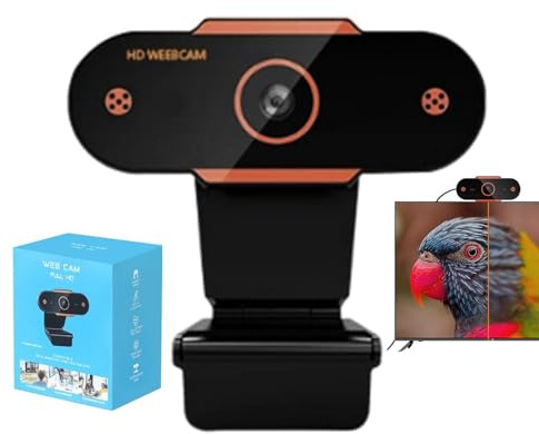 Full HD-webbkamera – USB-minivideokamera, laptopströmning visuell lins | Högupplöst nätverksdirektöverföringsutrustning, videoinspelningsenhet för virtuella möten för digitala band