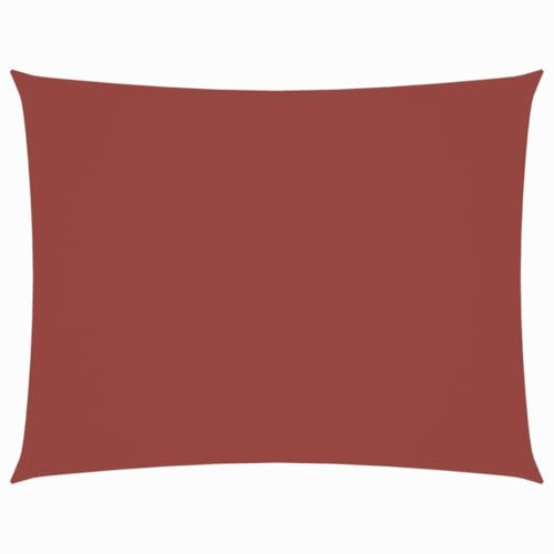 'vidaXL Sunshade Sail Terracotta - Durable PU Coated Oxford Fabric, Rectangular, 2x4m Size, UV & Proof, Waterproof, Easy-Install with Included Ropes and Stainless Steel Fasteners
