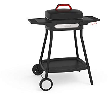 Barbecook Elektrogrill Alexia 5111 als Standgrill oder Tischgrill | Gussaluminium • Lackierter Stahl • Antihaftbeschichtung • Mit Transporträdern • 84x55x97cm