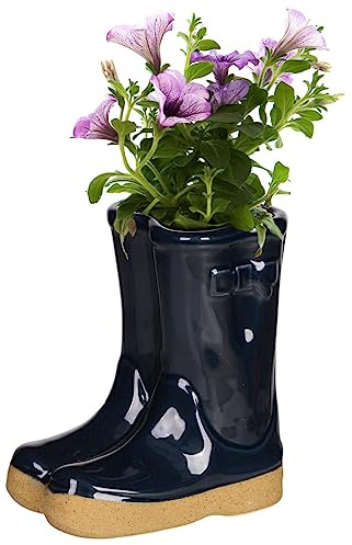 Dibor Plant Pot Flower/Herb/Cacti Planter Fern Leaf Wellington Boots Plant Pot (CR10)