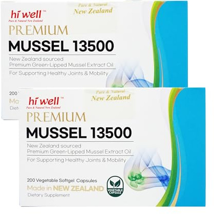 (Pack of 2) Hi Well Premium Mussel 13500 200Vegetable Softgel Capsules