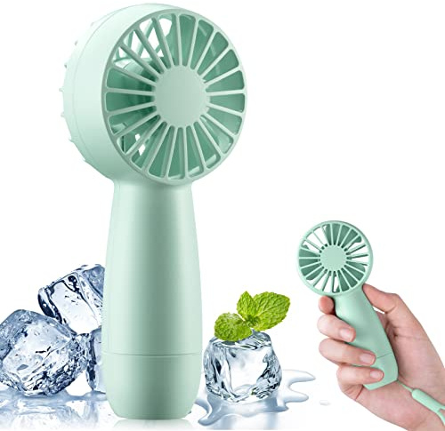 Ventilateur portatif, mini ventilateur USB portable silencieux à 3 vitesses, ventilateur manuel rechargeable, mini ventilateur USB 23 heures, petit ventilateur de poche pour voyage, maison