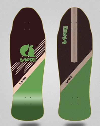 Sakari Surfskate Deck Monopatin Skateboard, Vin Art Green Cavaleiro 9,625 x 30