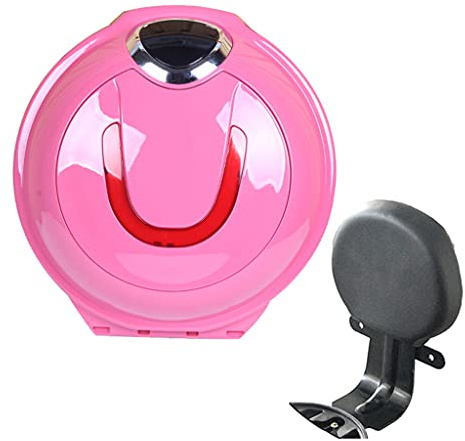 JUNNIU Motorrad-Roller-Topbox mit Kofferraumhalterung und bequemer Rückenlehne, Motorrad-Heckbox, klein, geeignet für Modelle mit Abnehmbarer Rückenlehne/Pink/s Decoration