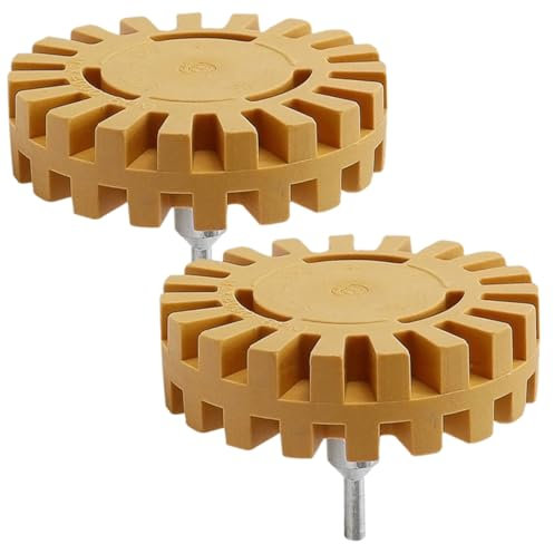 Mikikit 2stücke Eraser Wheel Für Entfernung Von Kleber Und Aufklebern Universelles Werkzeug Für Auto Lkw Heimwerker Für Lack Und Kleberentfernung