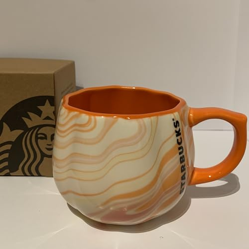 STARBUCKS Tasse à café en forme de citrouille, citrouille, mamor, multicolore, pour Halloween