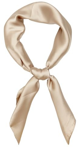 Bliceon Pañuelo de seda ligera para mujer, bufanda de seda elegante, bandana, pañuelo y pañuelo para la cabeza, regalo para mujeres, bufanda de seda versátil, caqui, 70cmX70cm