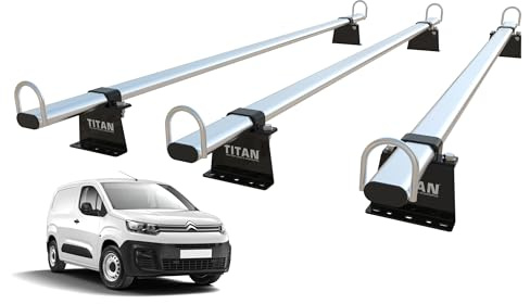 TITAN WorkReady Van Roof Rack 3 Bars - Compatible Fittings to fit a VAUXHALL/OPEL COMBO CARGO Van MK4 (2018-onward)