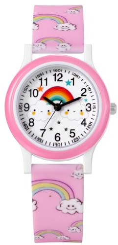 JewelryWe Kinderuhr Silikon Armbanduhr Kinder: Klassische 30m wasserdichte Analog Quarz Armbanduhr Junge Mädchen Uhr Lernuhr mit Silikon Armband für Jugendliche Studenten