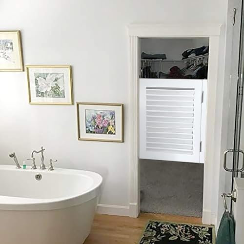 TsoLAY portales de media cintura Puerta abatible individual blanca for entrada de cocina, puerta abatible con cierre automático for cafetería, tamaños personalizados, colores disponibles puerta corred