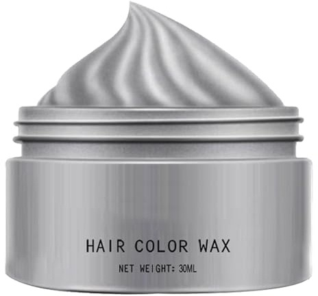 Temporary Hair Colour Wax Grey,Grey Hair Colour Wax,Grey Hair Dye Hair Colour,Grey Temporary Hair Colour Cream,Grey Temporary Hairstyle Cream,Hair Mascara for Parties or Cosplay 1PC