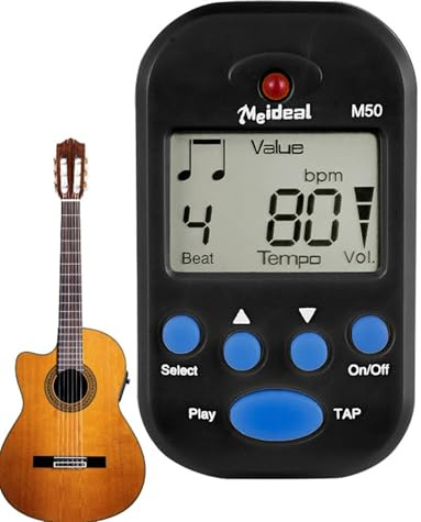 Teksome Digitales, Digitales für Klavier,LCD | Metronome Hochpräzises Musikmetronom mit einstellbarer Lautstärke - Mechanisches -Stimmgerät für Klavier, Gitarre und