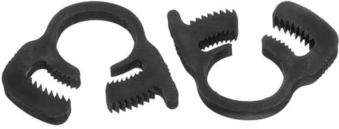 QUARKZMAN 2pz Morsetti a Doppia Presa Regolabili in Plastica 9,1-9,6mm/0,36-0,38 Pollici Dia Interno Morsetto per Tubi a Cricchetto Regolabile per Casa, Nero