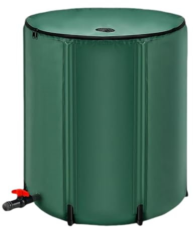 100 Gallon Collapsible Rain Barrel,Rainwater Collection System, Garden Water Catcher, Rain Barrel Anti-Collapse Collapsible Rainwater Collection System, PVC Rain Water Collection Barre(26 Ga