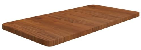 Makastle Waschtischplatte, Holzbohlen für Aufsatzwaschbecken, Tischplatte, Holzplatte, Platte für Heimwerker, Arbeitsplatten, Dunkelbraun 80x40x2,5 cm Massivholz Behandelt