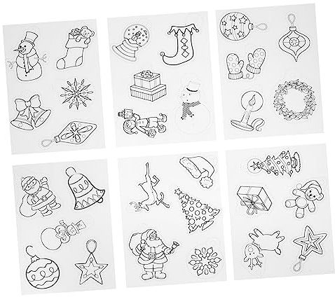 NUOBESTY 3 Sätze Weihnachtsschrumpffolie Schrumpfmaterial Selber Machen DIY-Kits Weihnachten Schrumpfpapier Urlaub Taschenfüller Art-kit Schrumpfen Weihnachtsschrumpfschlauch Bops Black