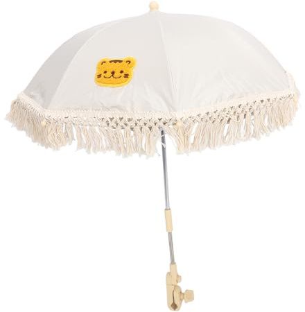 Kinderwagen-Sonnenschirm mit Flexibler Winkeleinstellung und UPF 40+. Kompakt Faltbarer Schirm für den Außenbereich. Sonnenschirm Im Bohemian-Stil (Tiger)