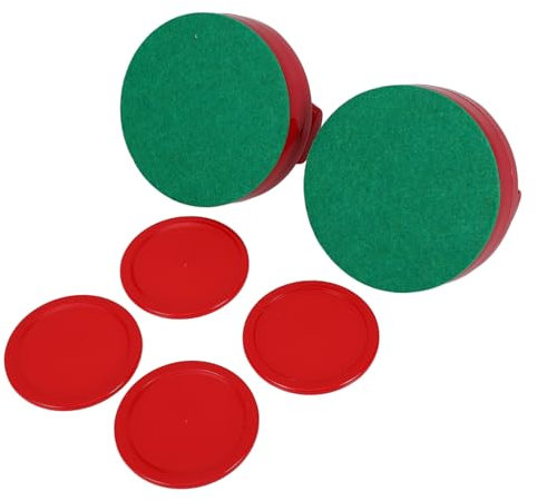 Alasum Ersatz Airhockey-Tisch Rote Pusher Mit Filz Rote Pucks Leichtes Eishockey-zubehör Für Spieltische Für Freizeit Und Wettkampf Langlebiges Tischspiel-zubehör