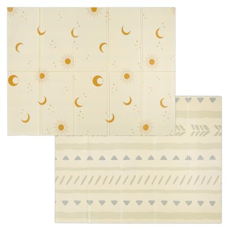 Relaxdays Alfombra de Bebé Plegable, Colchoneta de Juego, Sin Tóxicos, 200 x 150 cm, Goma XPE, Reversible, Multicolor